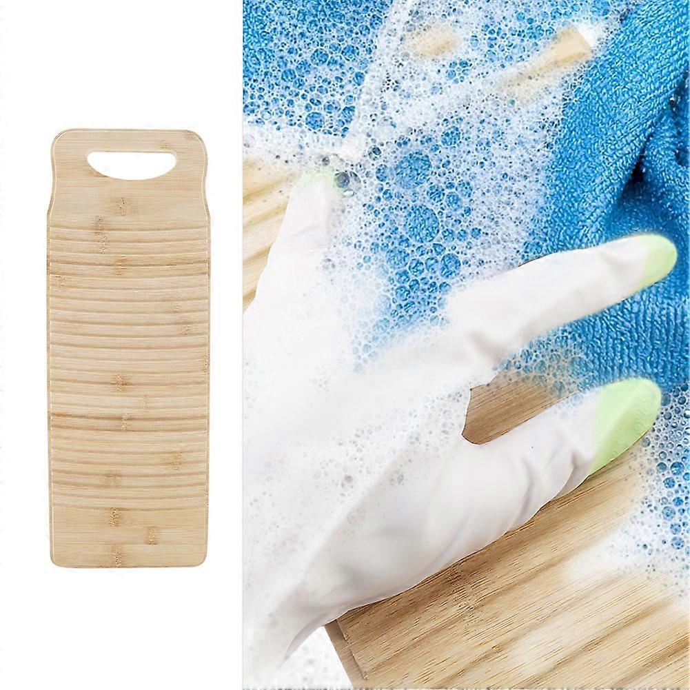 Solid Wood Washboard For Hand Washing Clothes Glove Compatible Classic Laundry Tool