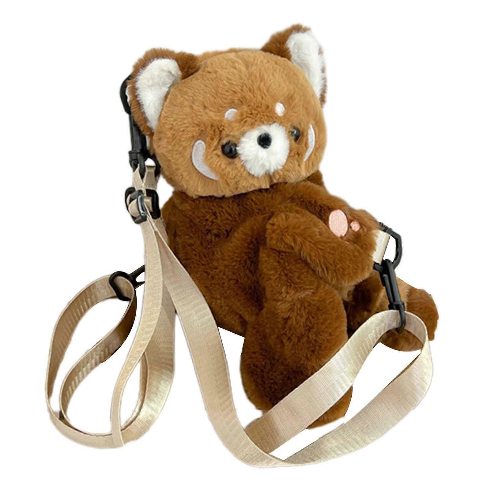 ぬいぐるみパンダ人形バックパックカジュアルな女性のショルダーバッグハンドバッグアウトドアショッピング用