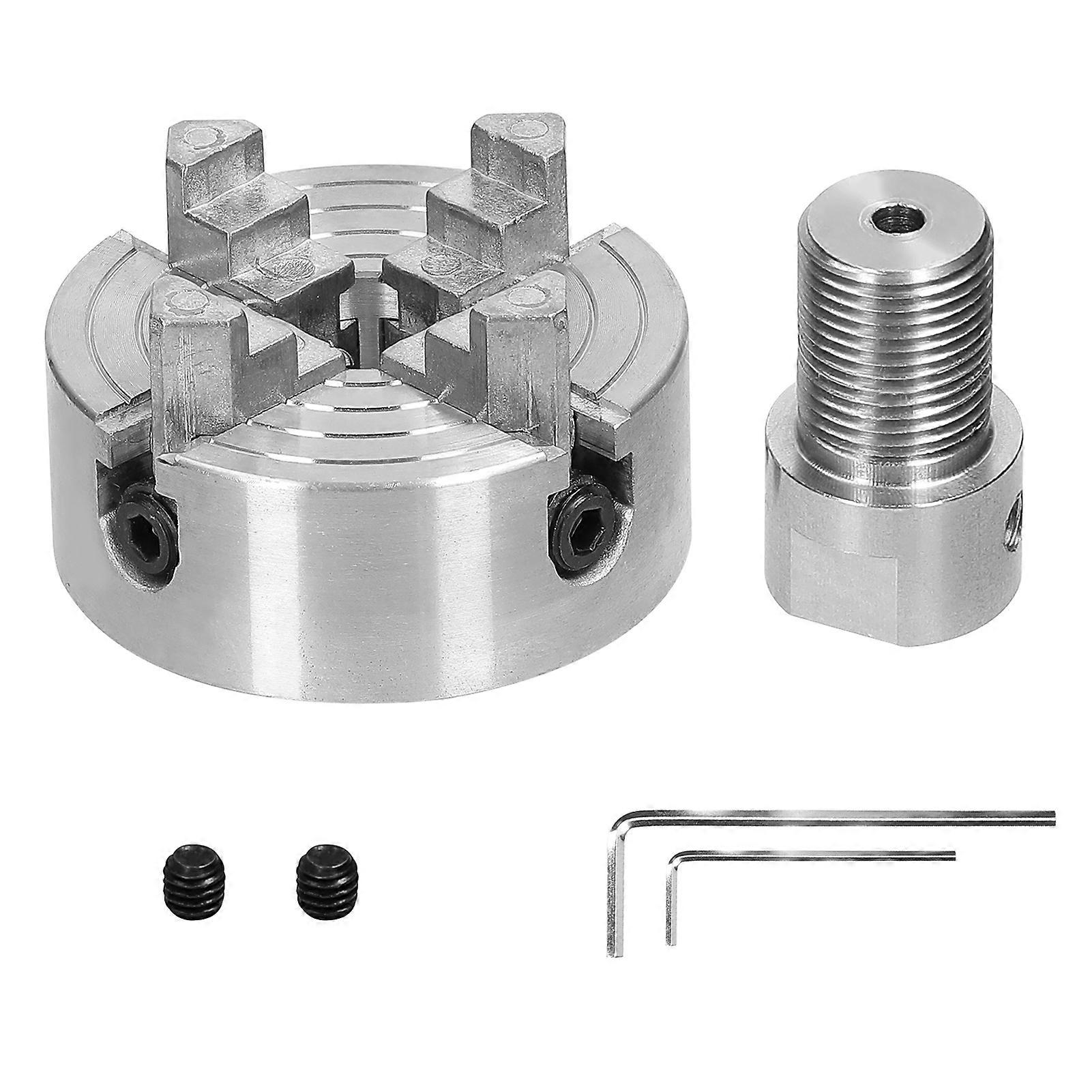 Lathe Chuck 3 Jaws/4 Jaws Manual Self-Centering Mounting Bolt for Grinding Milling Turning Machine