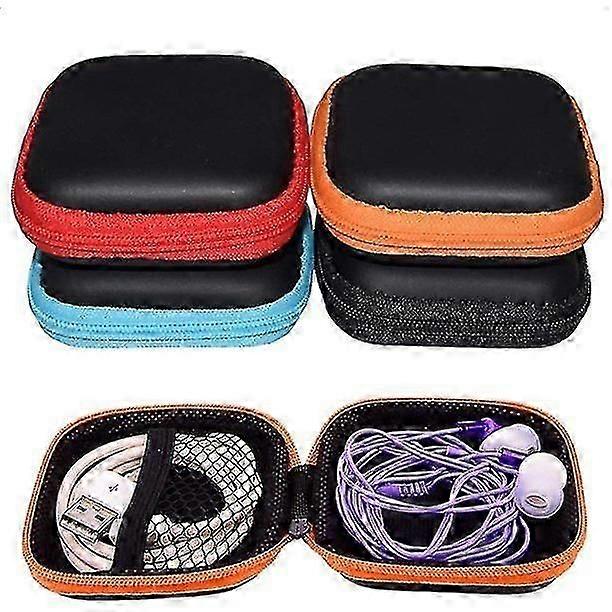Square Carrying Cases Earbud Travel Carrying Case - 4 Pack(random Color)