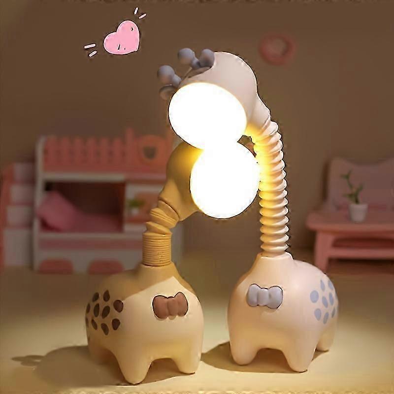 Adorable Giraffe Night Light - Cartoon Decompression Toy, Desktop Ornament Table Lamp, Eye Protection Feature, Perfect for Student Dormitory