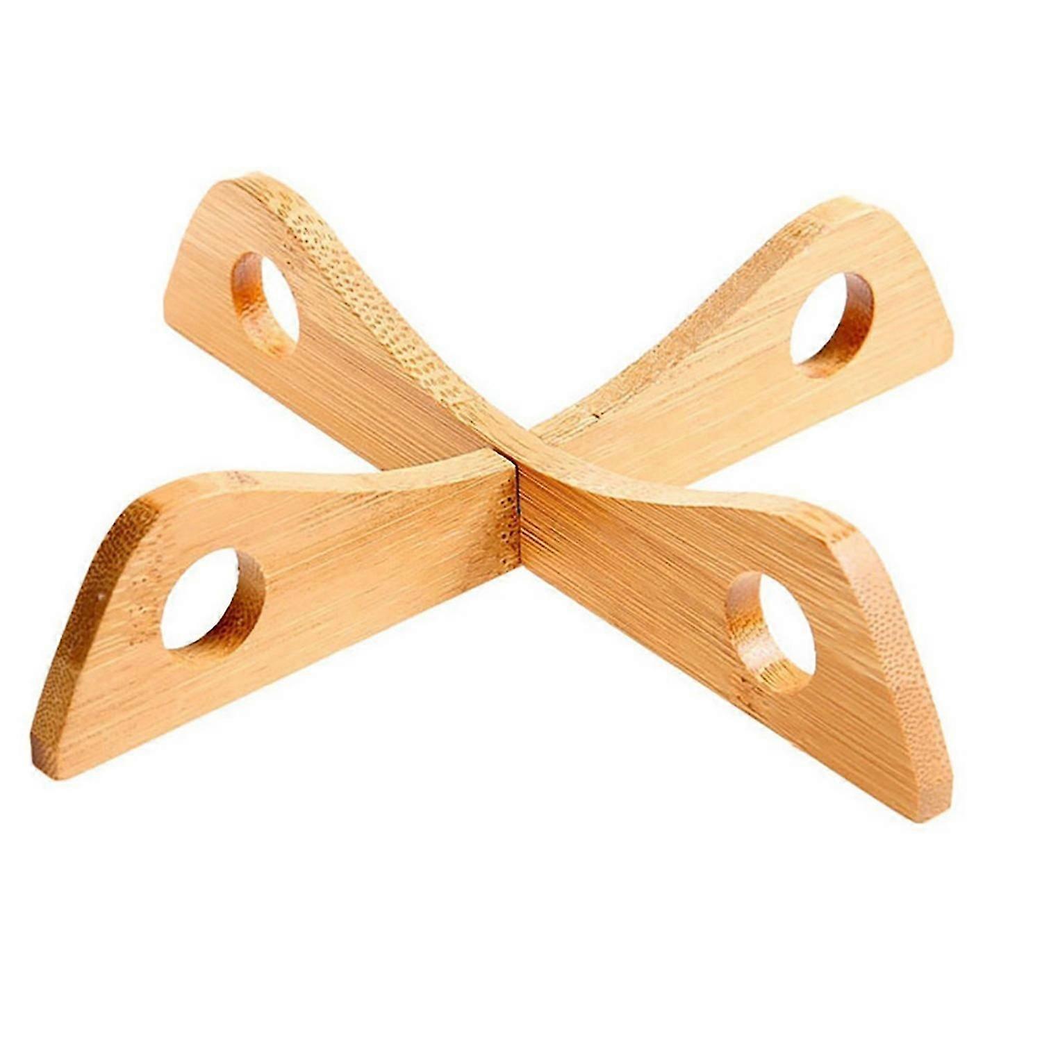 انفصال الخيزران المطبخ عموم وعاء الصليب الوقوف الجرف حامل طبق معزول بالحرارة