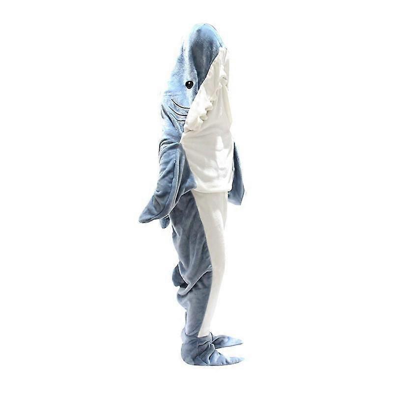 Cartoon Shark Sleeping Bag Pajamas Office Nap Shark Blanket Karakal Fabric Mermaid Winter Shawl Blanket for Children Adult