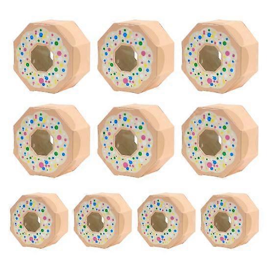 Yousheng 10Pcs Candy Gift Box Large Capacity Gift-giving Donuts Shape DIY Sweet Theme Party Cookie Box Home Decoration