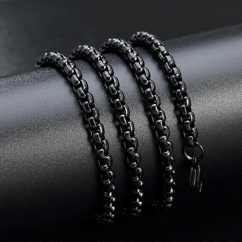 Moda Textura Titanium Aço Cadeia Aço Inoxidável Quadrado Pérola Colar para Homens e Mulheres com Corrente Pingente