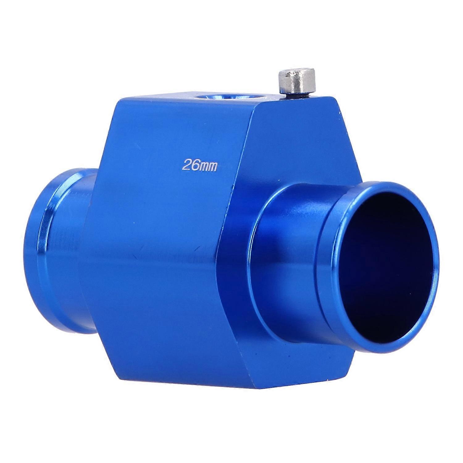 26mm Water Temperature Joint Pipe Blue Temp Hose Adapter Aluminum Automobile Accessory