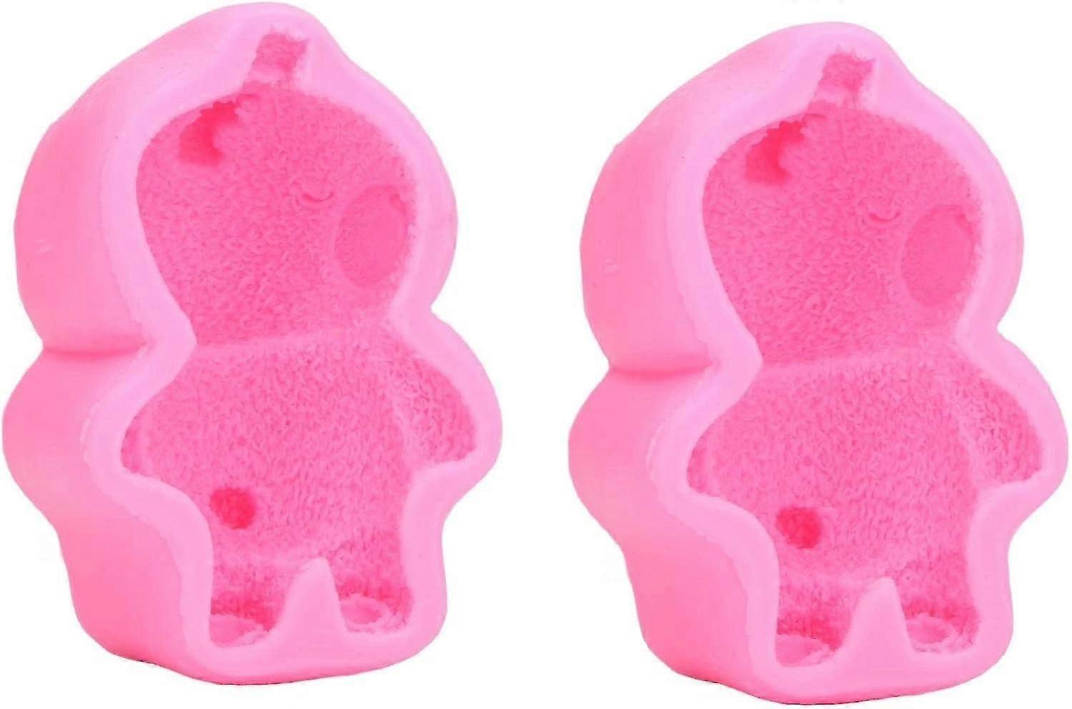 Pack Teddy Bear Silicone Mold Cake Topper