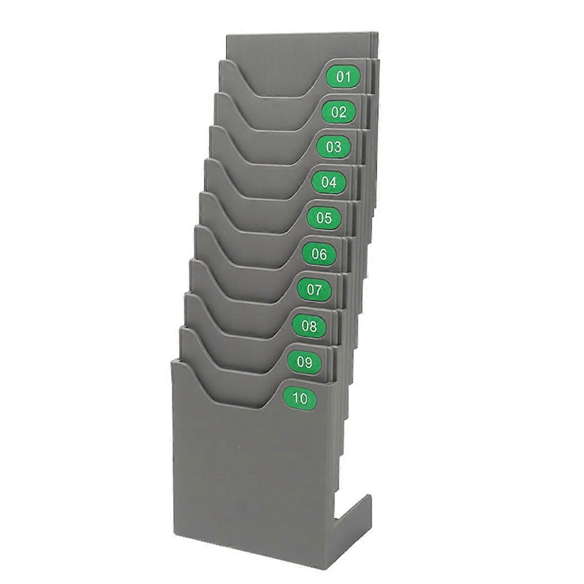 10-Position Attendance Card Holder Attendance Card Holder