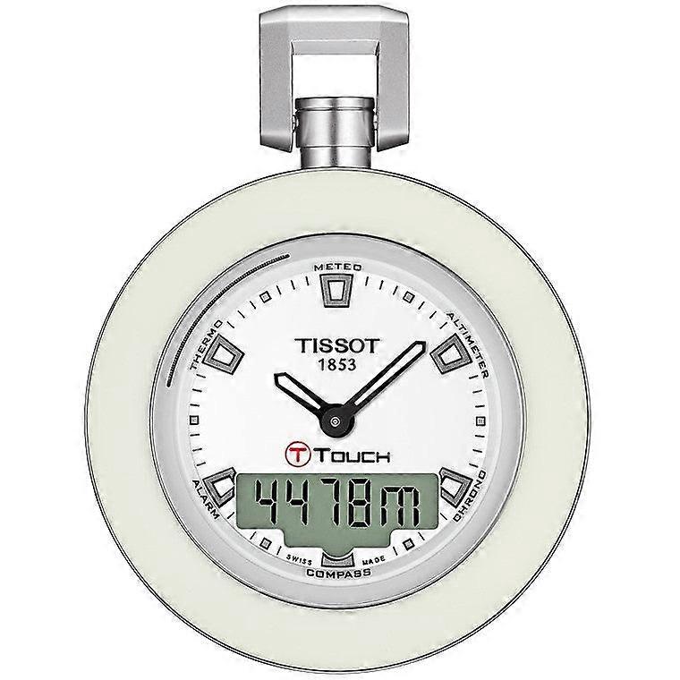 Tissot Pocket Touch Men's Watch - White Dial, Titanium Case, Multifunctional Digital Display