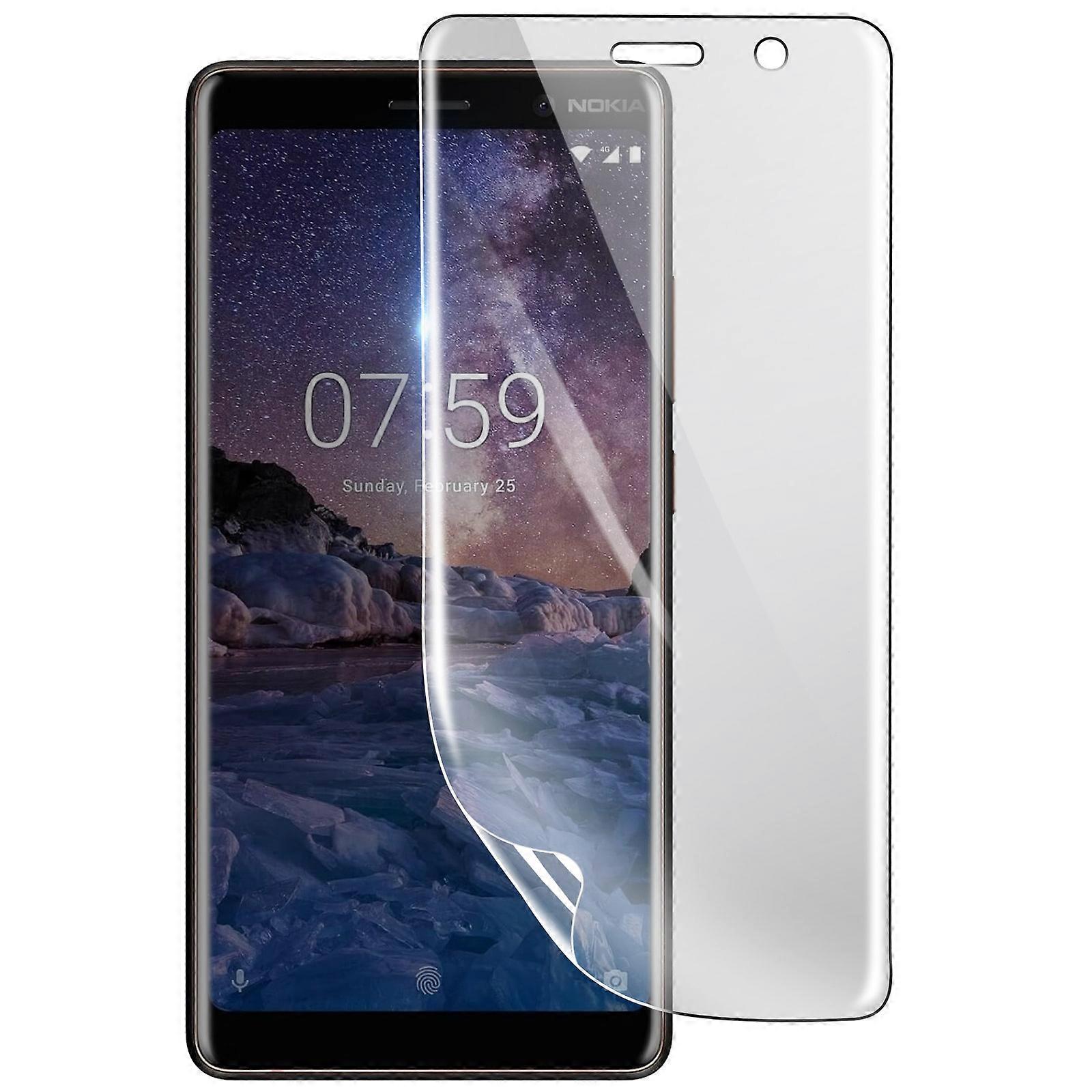 Shockproof Hydrogel Screen Protector for Nokia 7 plus, Transparent