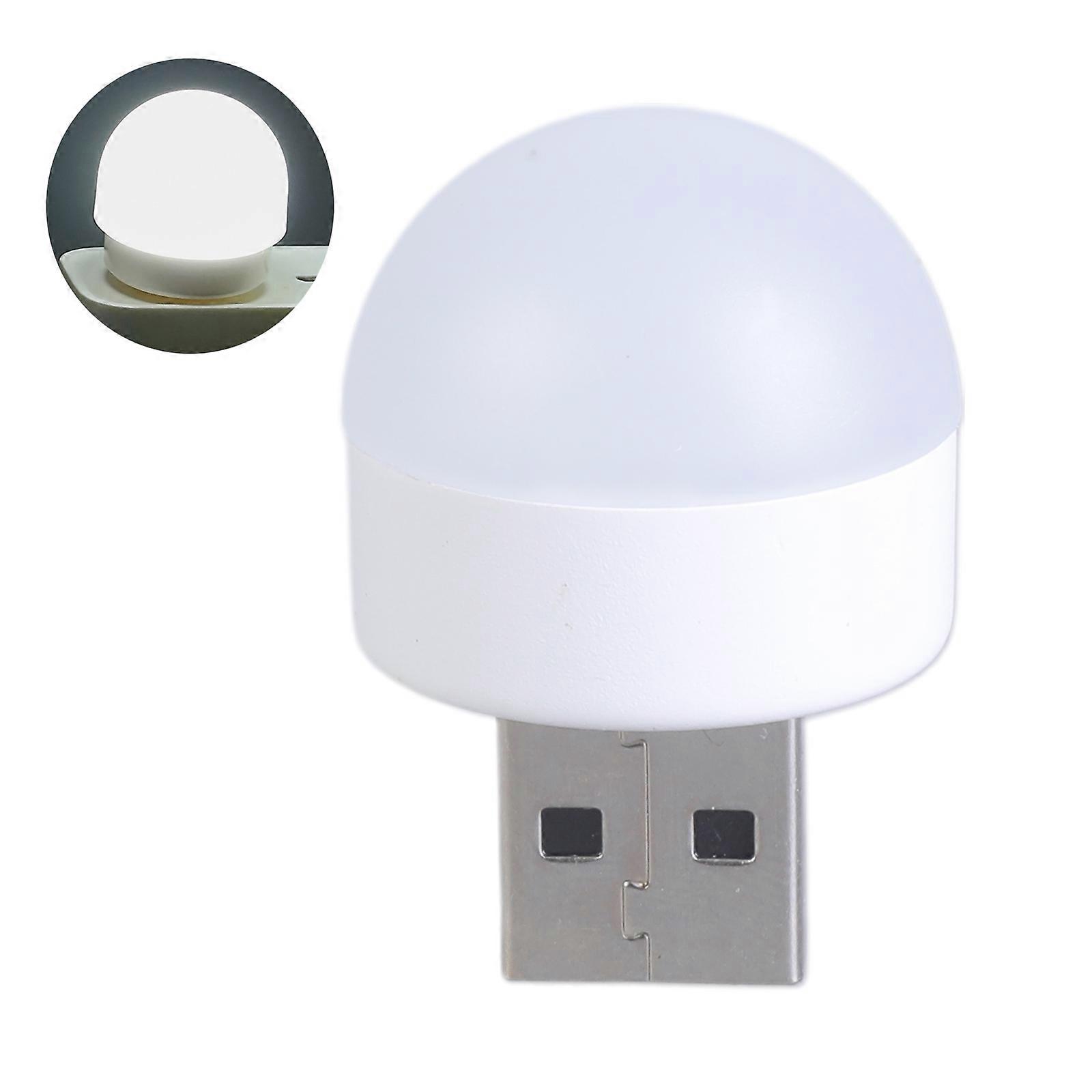 Mini LED Reading Lamp Cute Night Light USB Round Lamp Eye for Protections Computer Mobilepower Lamp for Bedroom Bedside White light