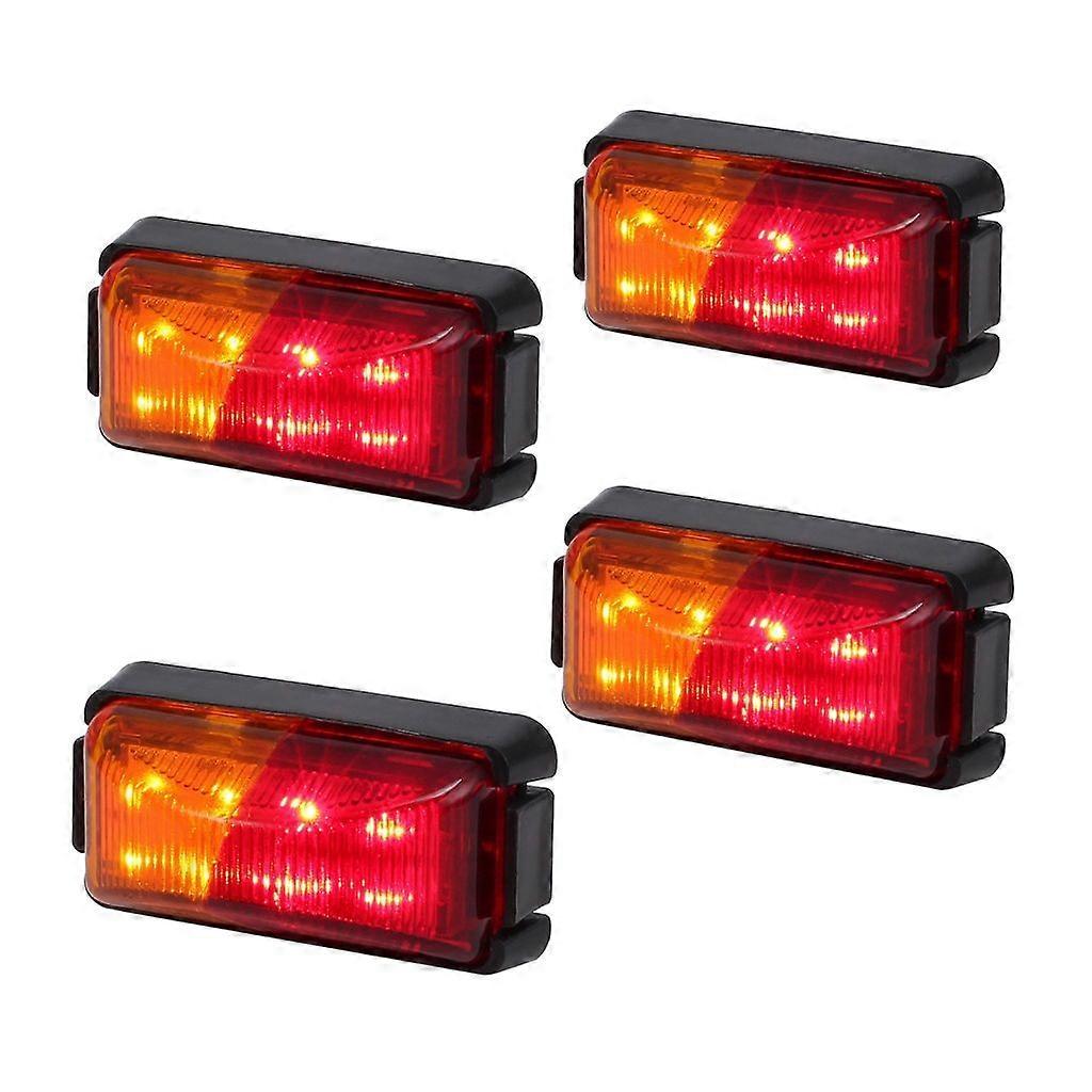 4 Pcs Indicator Lamps 8 LEDs Side Marker Lamp Rear Tail Light Warning Lights