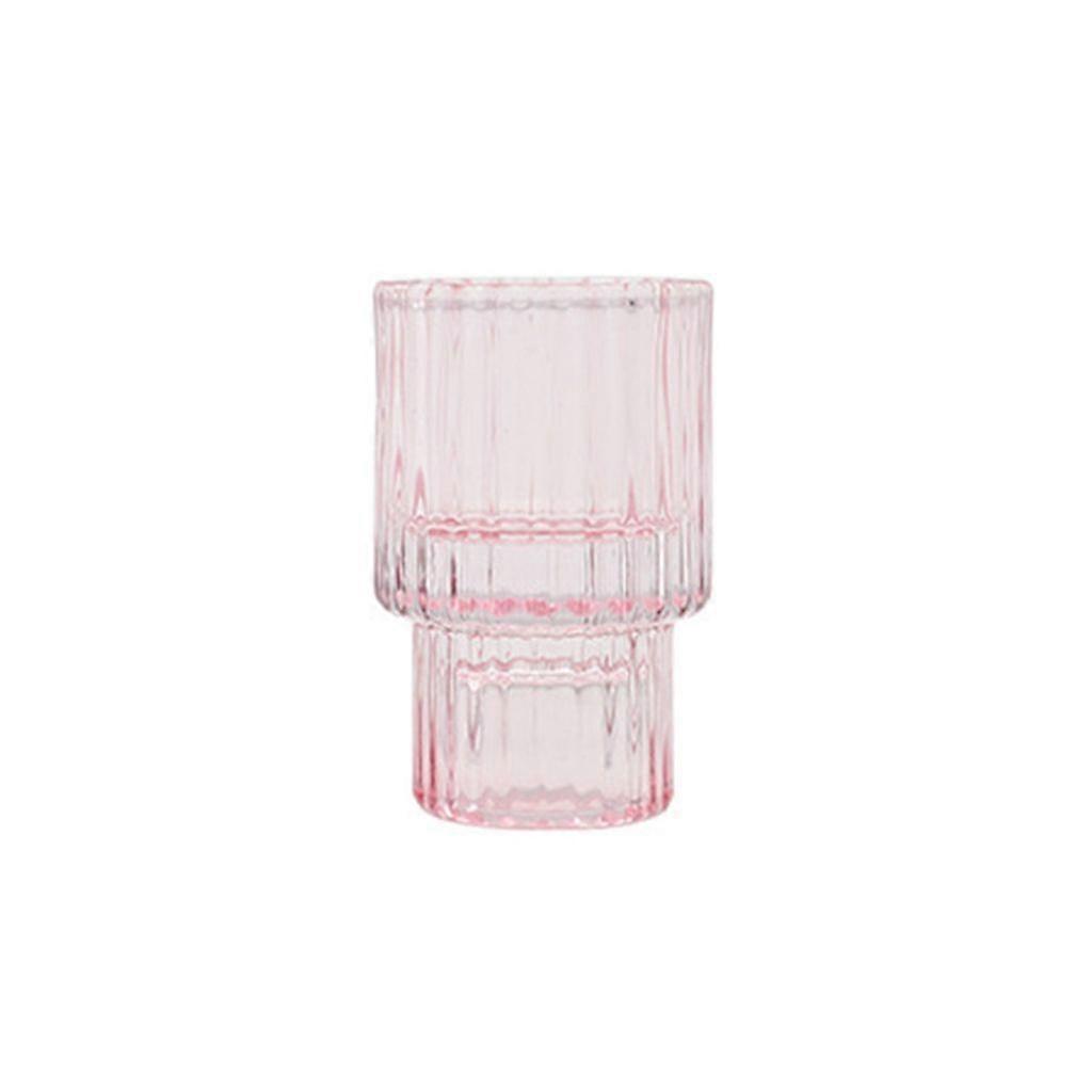 Clear Double Head Candle Holder Decorative Art Crafts Accessory