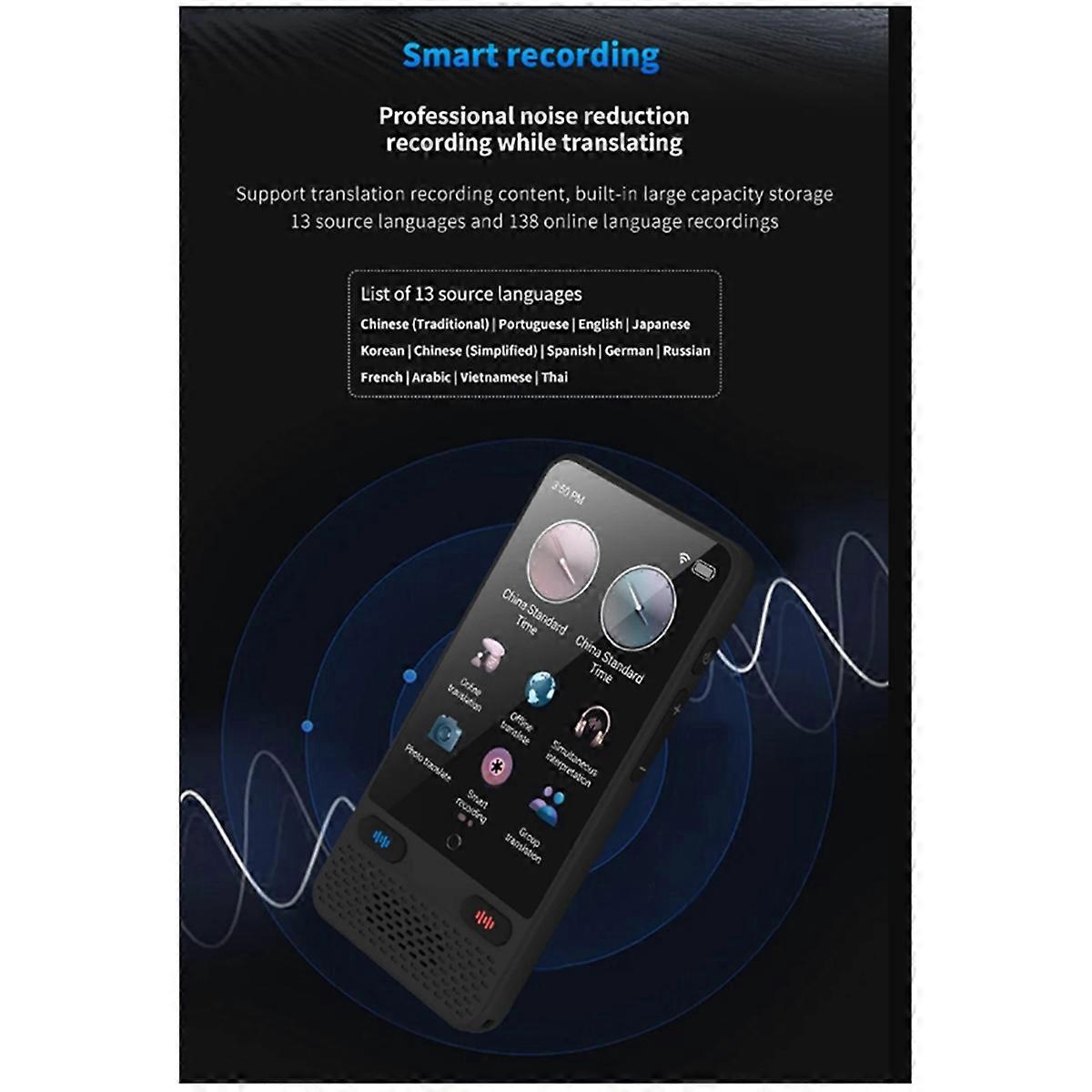 New AI Intelligent Translator 138 Languages Recording Translation