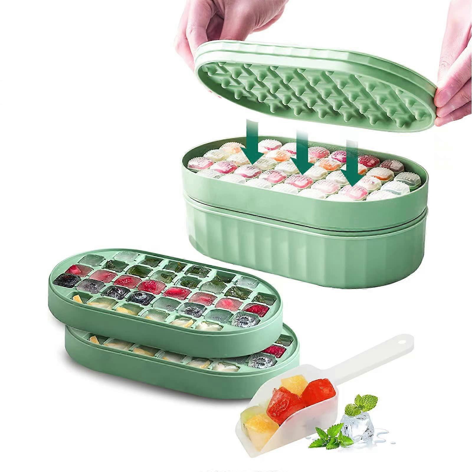 72 Pcs Square Ice Cube Trays for Freezer and Cocktails