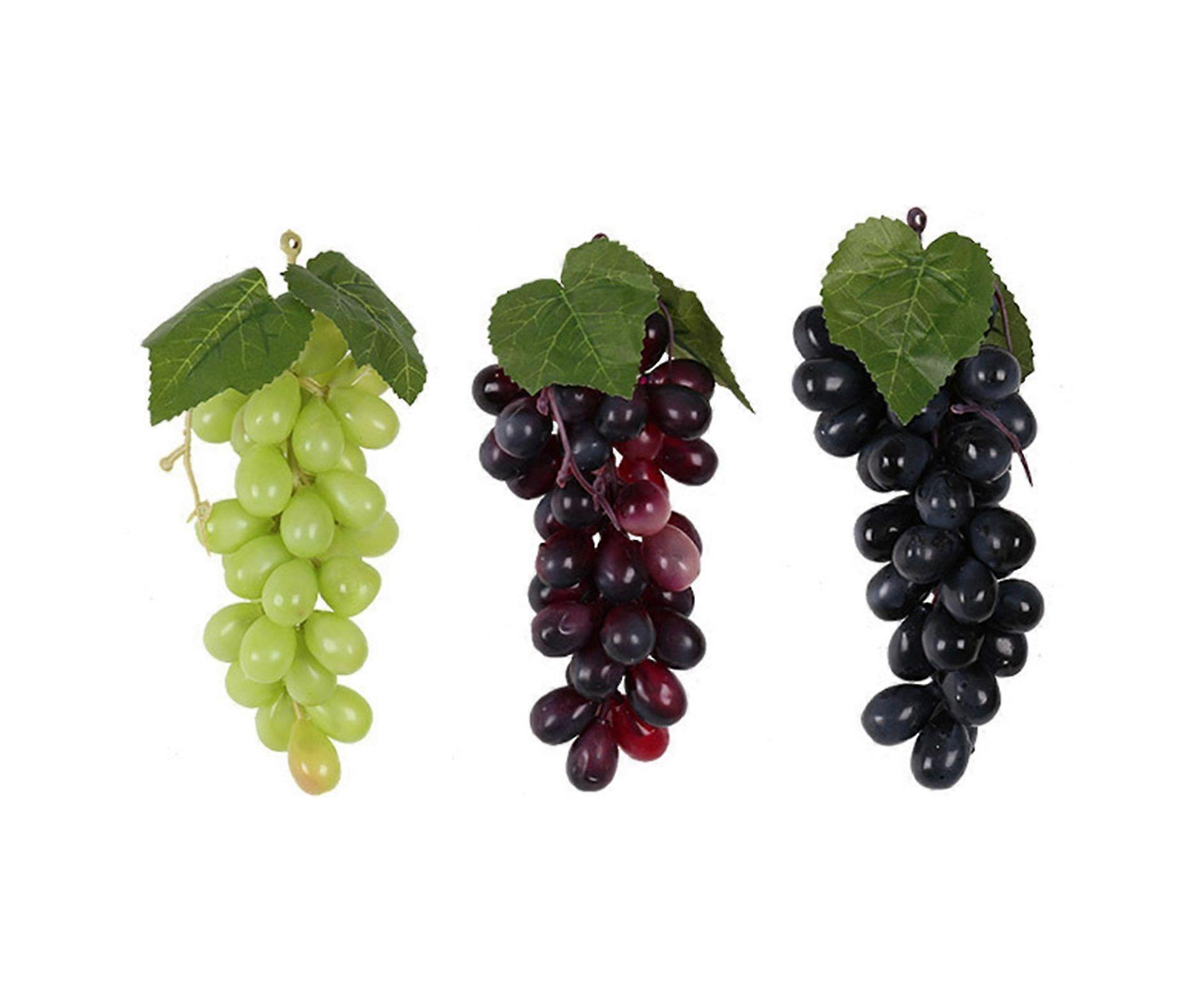6pcs Realistic Artificial Grapes Clusters - Decorative Faux Grapes for Home Decor, Wreaths, and Party Displays