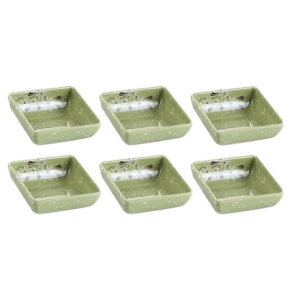 6Pcs Household Sauce Plates Multi-function Spice Dishes Convenient Spice Plates