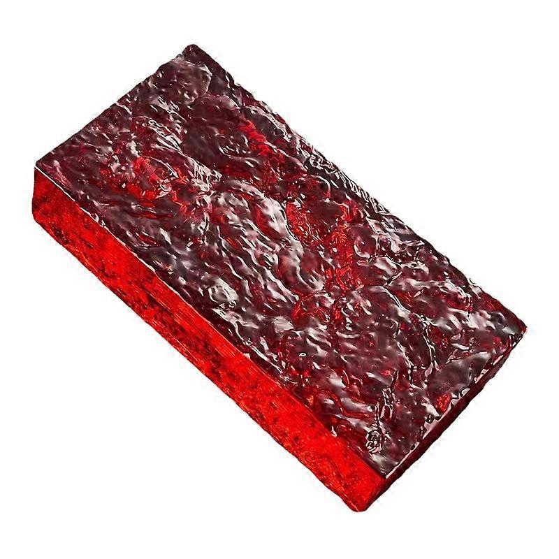 Glass Brick Double Sided Crystal Rectangular Transparent Ice Crystal Texture Clear Solid Glass Block