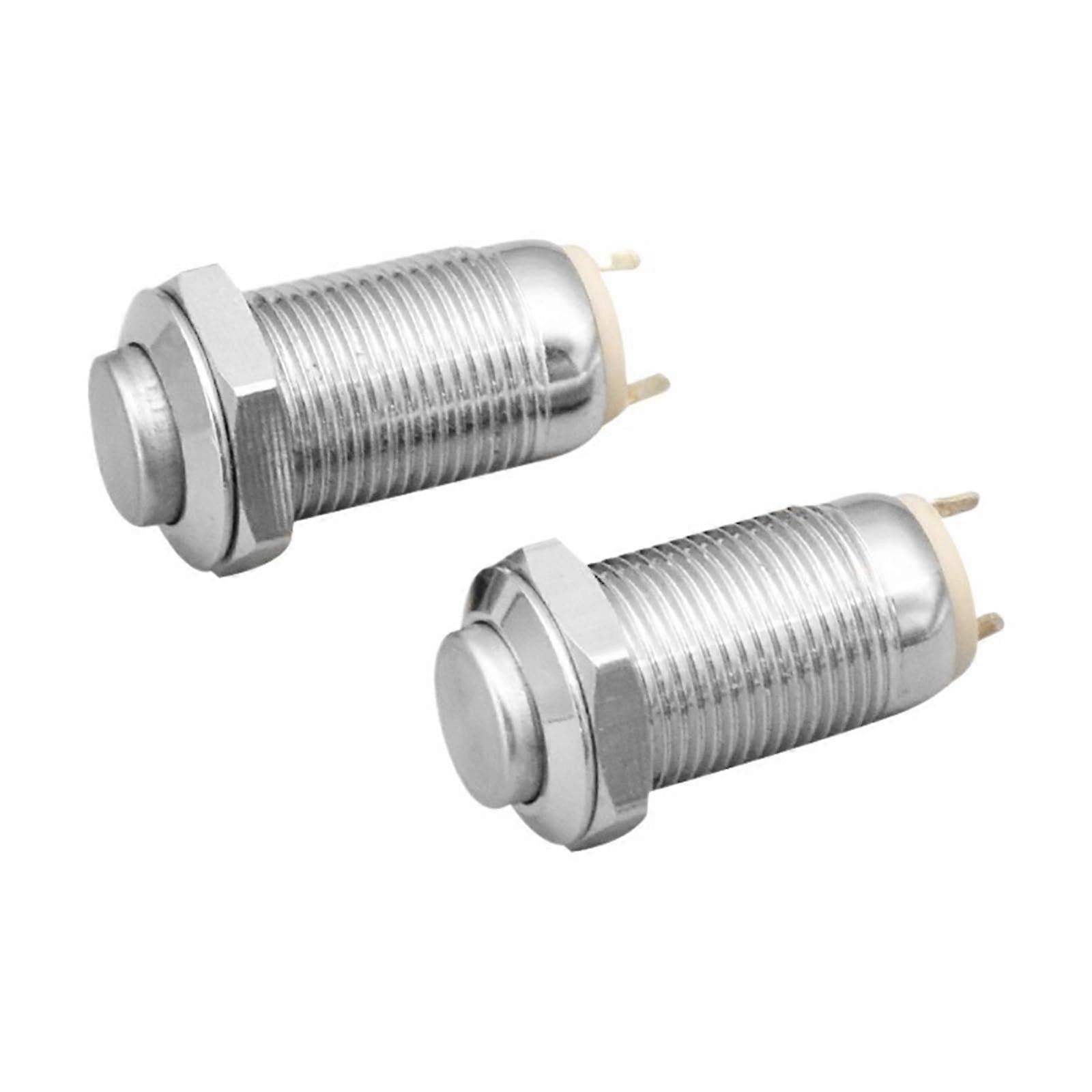 10MM 2pin Metal Push Button Switch Latching Power High Head Self Locking Reset Soldering 1pc Panel Hole Switch