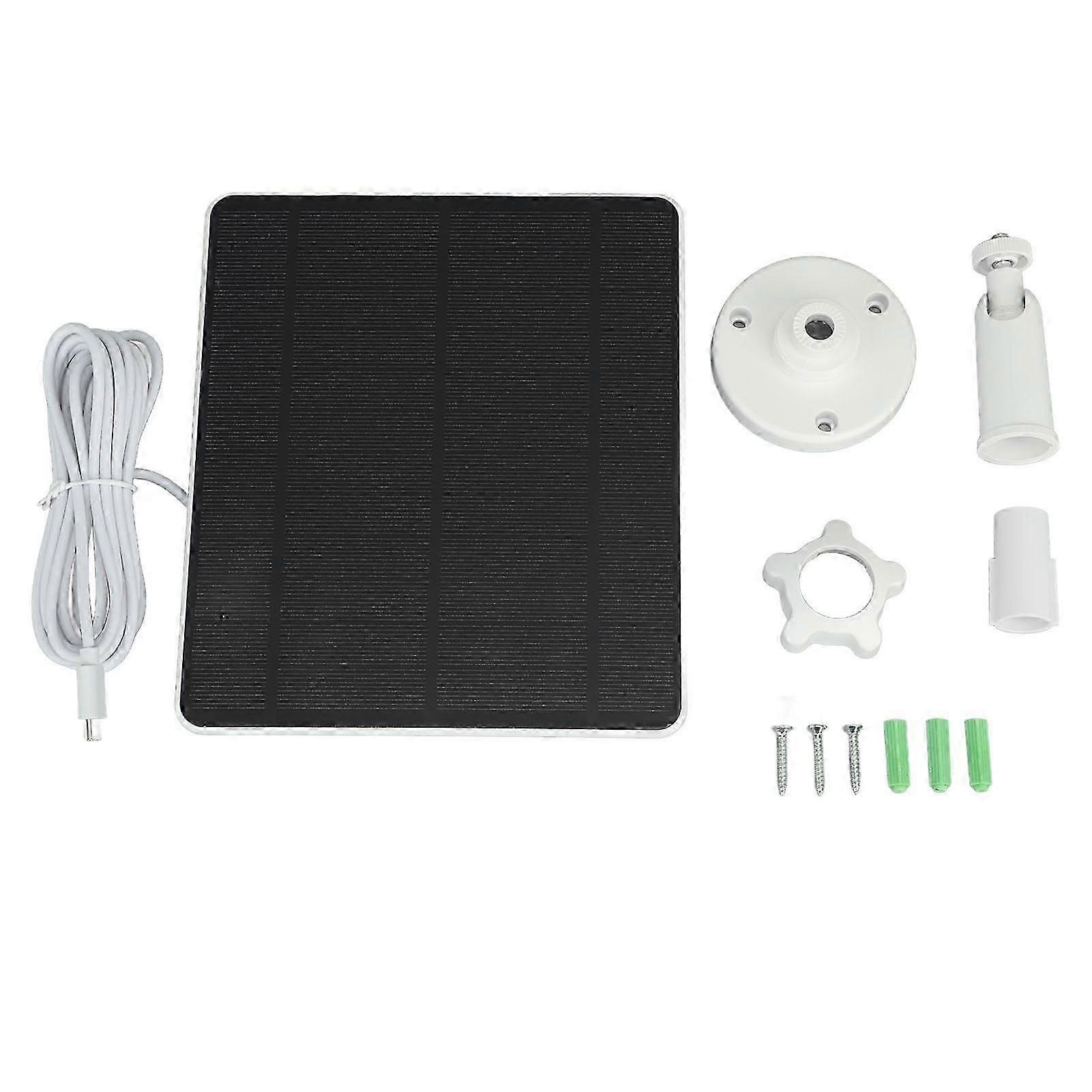 5W Solar Panel for Camera Waterproof High Efficiency Monocrystalline Silicon Outdoor Camera Solar Powered