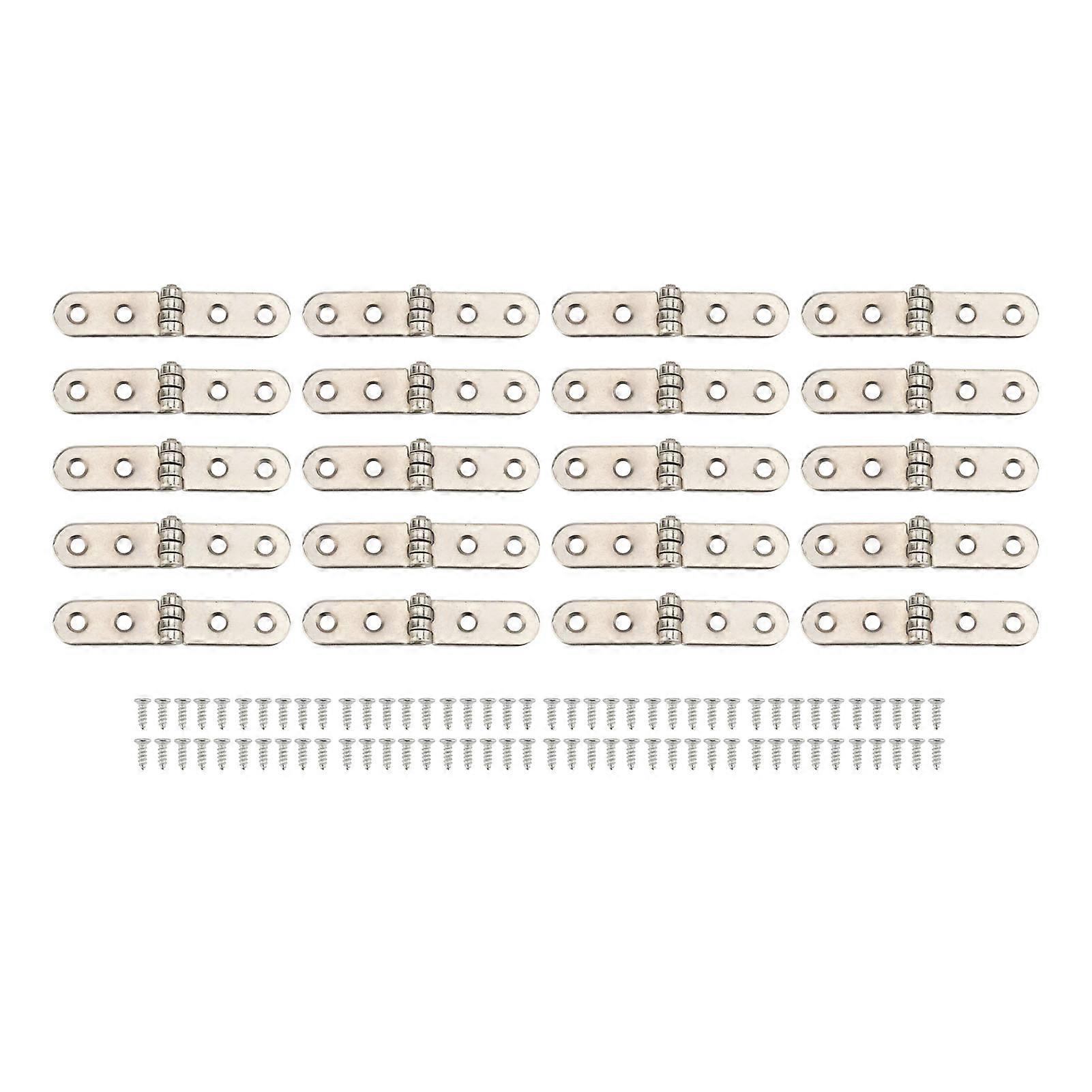 20Pcs 180 Degree Flush Hatch Hinges Sewing Machine Tray Multiple Folding Table Top Hinge 77x15mm Silver
