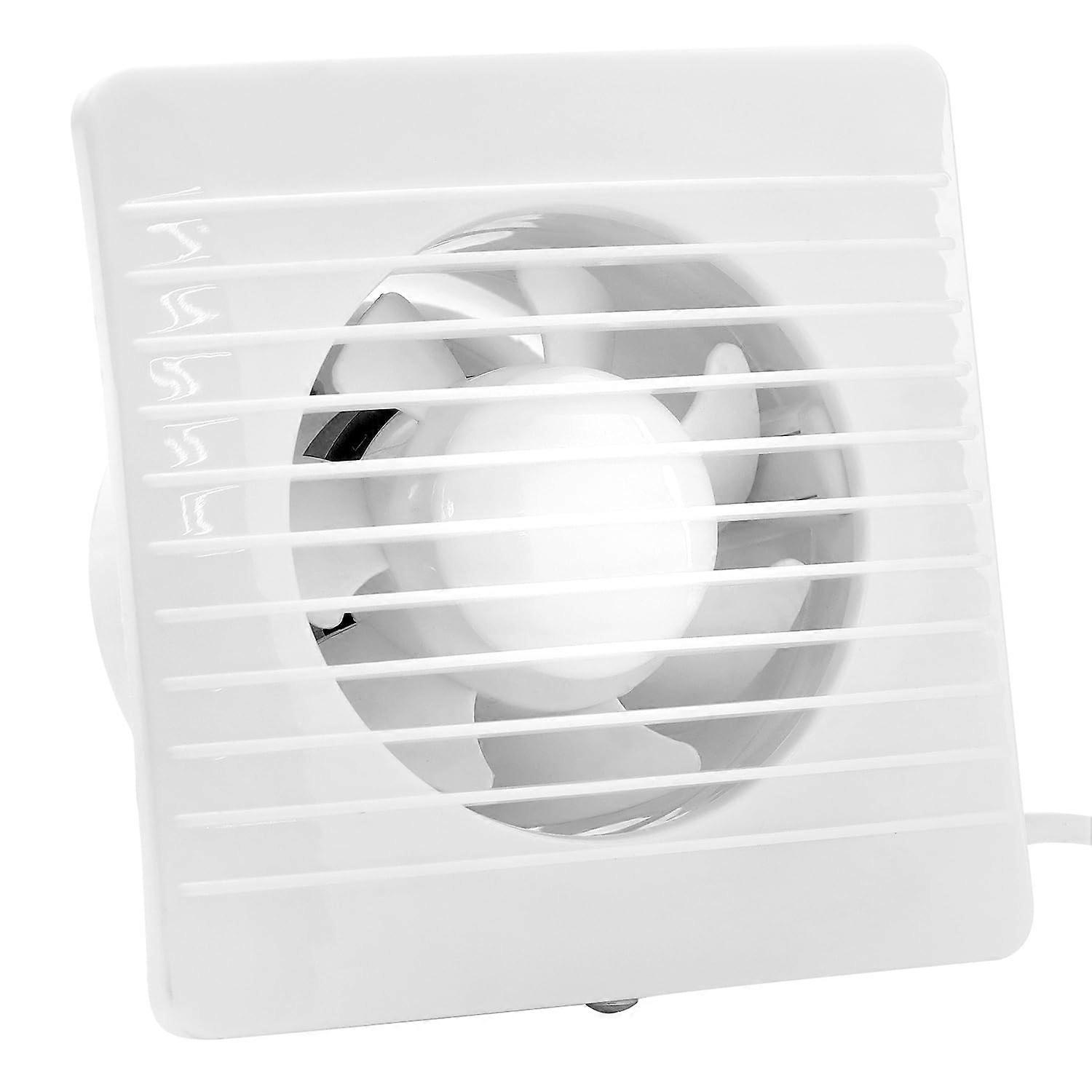 4 Inch WallMounted Exhaust Fan, 12W Efficiency, ABS Construction, Pull Cord Switch, AntiBackflow