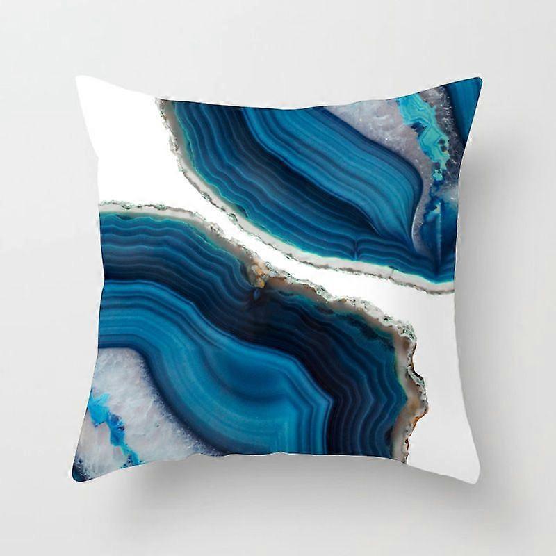 Abstract blue printed pillowcase simple 2-piece set