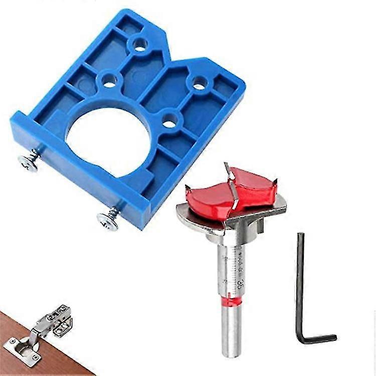Hinge Jig Drill Bit Sets 35mm Adjustable Bit Positioner Hole Positioning Drill Bits Cutters For Woodworking Furniture Door Cabinet Hinge Installation