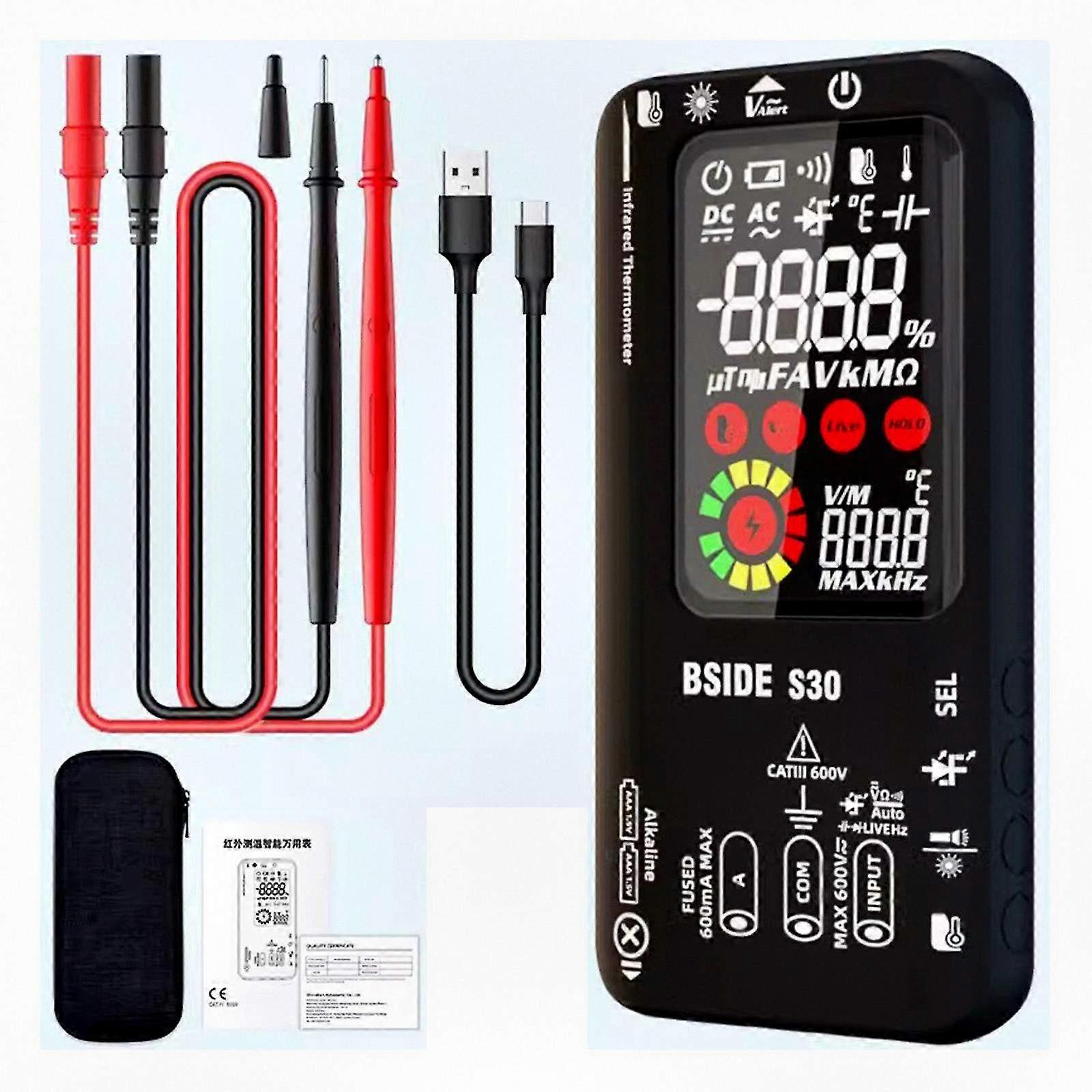 S30 Digital Multimeter for Measuring DC AC Voltage, Current, and Resistance with Improved Accuracy and User-Friendly Features