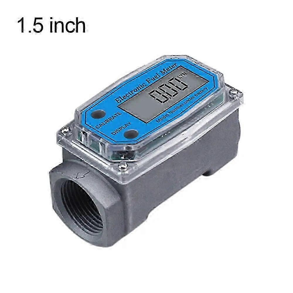1/15/2 Inch PCB Electronic Flow Indicator Digital Turbine Flow Meter Petrol Fuel Kerosene Methanol Water Sensor Counter