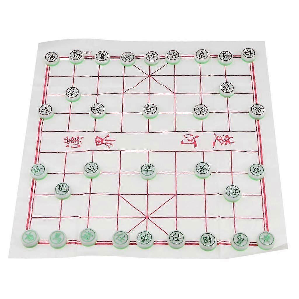Xiangqi-Chinese Chess Set, Plastic Board and Game Pieces for Camping Game