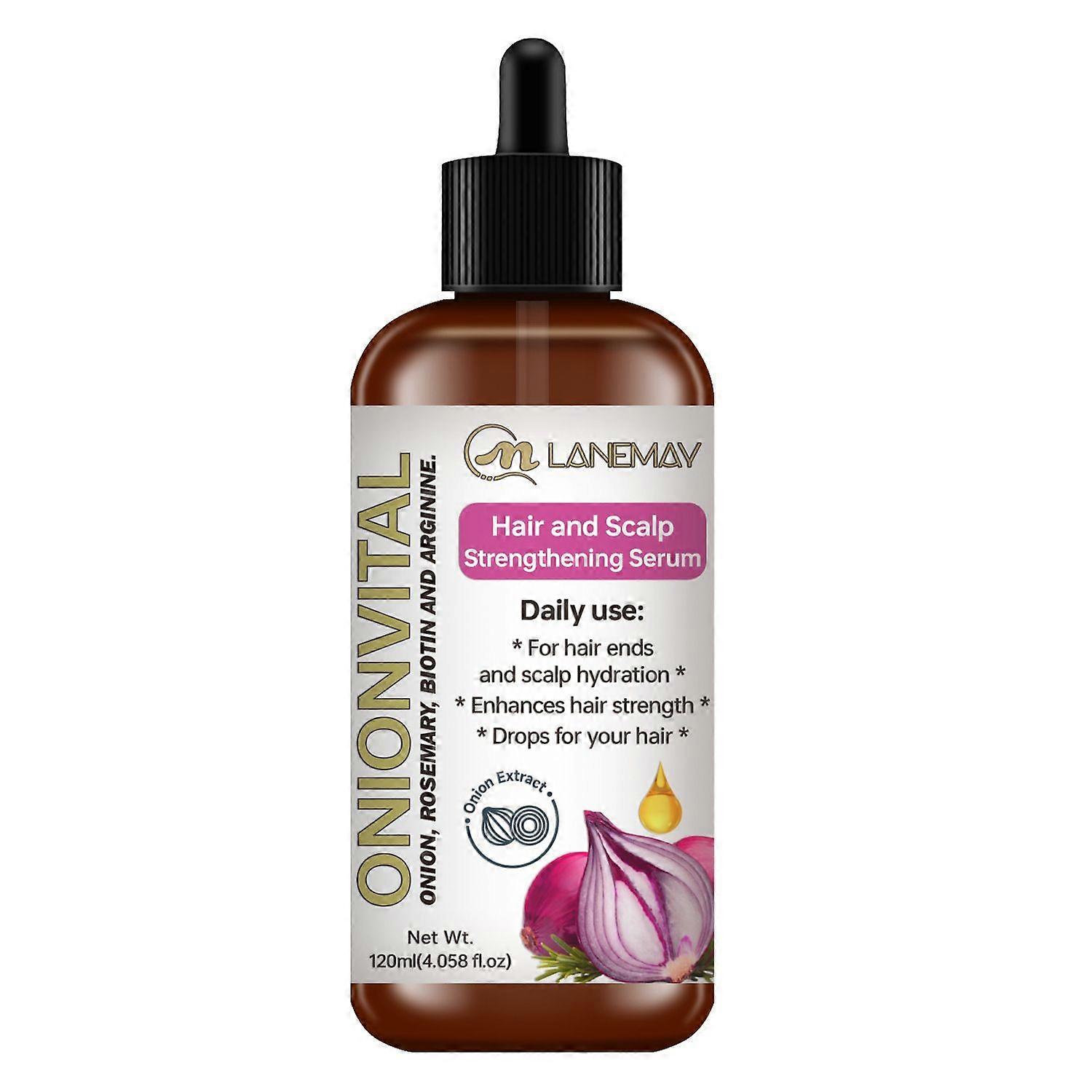 unbrand Hair and Scalp Strengthening Serum Hair Serum with Onion Rosemary Biotin & Arginine Hydratin