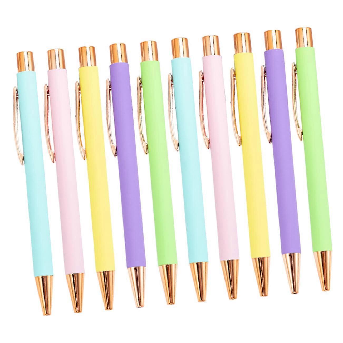 Ballpoint Pen Set 10-Piece For School, Office And Home Use Ergonomic Multi-Function Pens