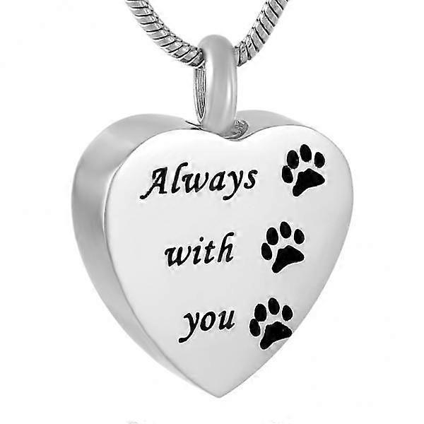 Rustfrit stål hjerte vedhæng Keepsake halskæde