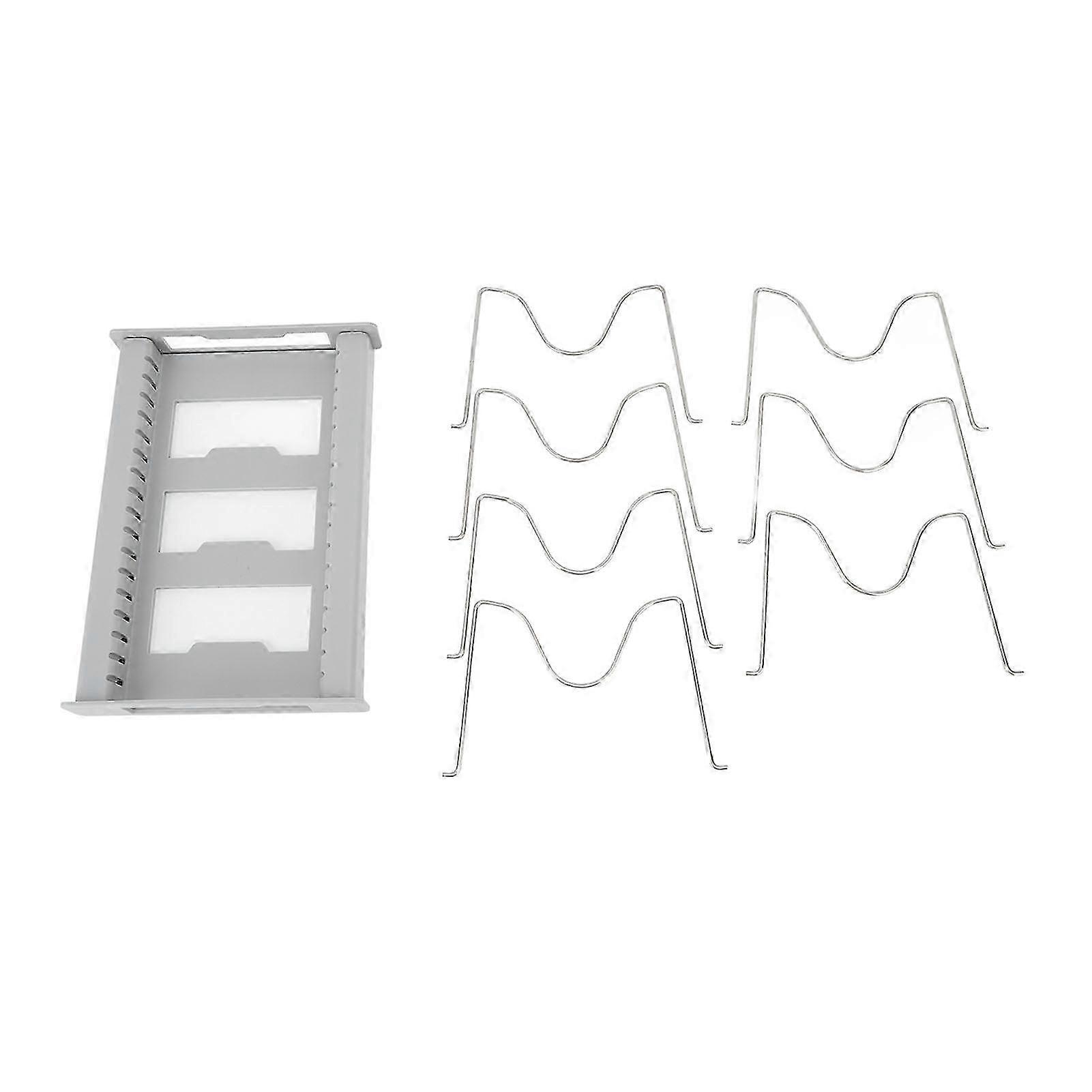 Expandable Pot Organizer Anti Slip Size Adjustable Multi Use Pot Lid Holder for Kitchen Canteen -a