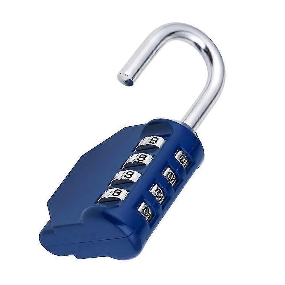 Weatherproof 4-Digit Combination Padlock for Gym, School, Shed & Gate (Blue)