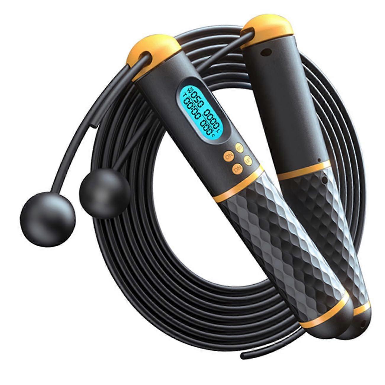 Weighted Jump Rope for Adults with Counter, Electronic Fitness Rope for Gym Workouts, Adjustable Length and Durable Design