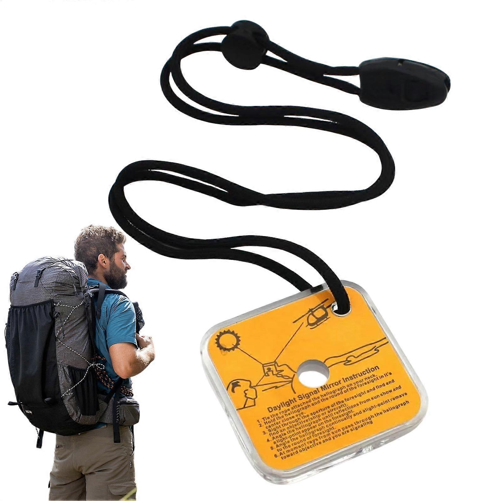 Survival Mirror - Portable Reflective Signal Mirror for Outdoor Adventures, Lightweight Emergency Visual Tool, Car and Holiday Use