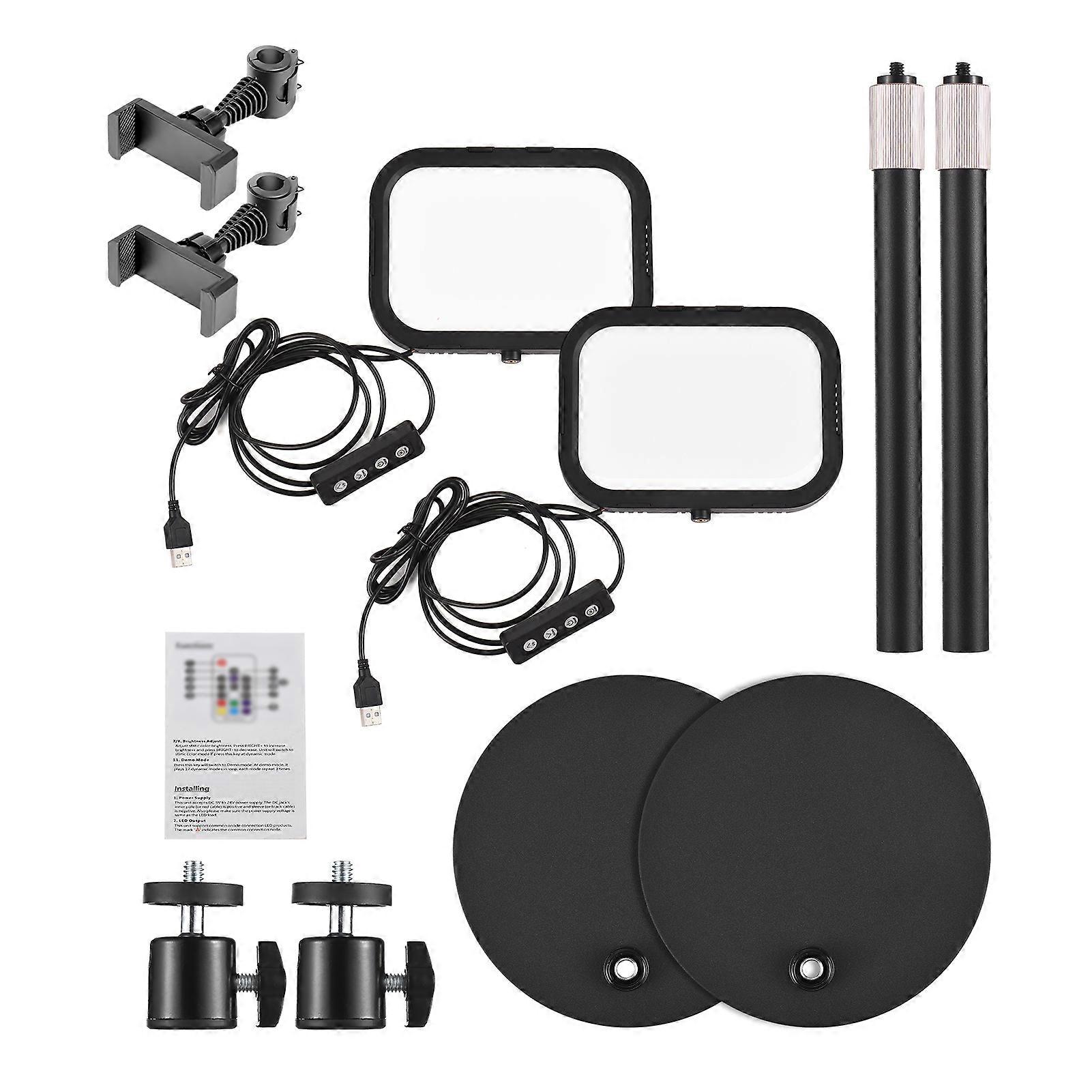 Soft LED Video Conference Light for Desktop - Adjustable Brightness and Phone Holder