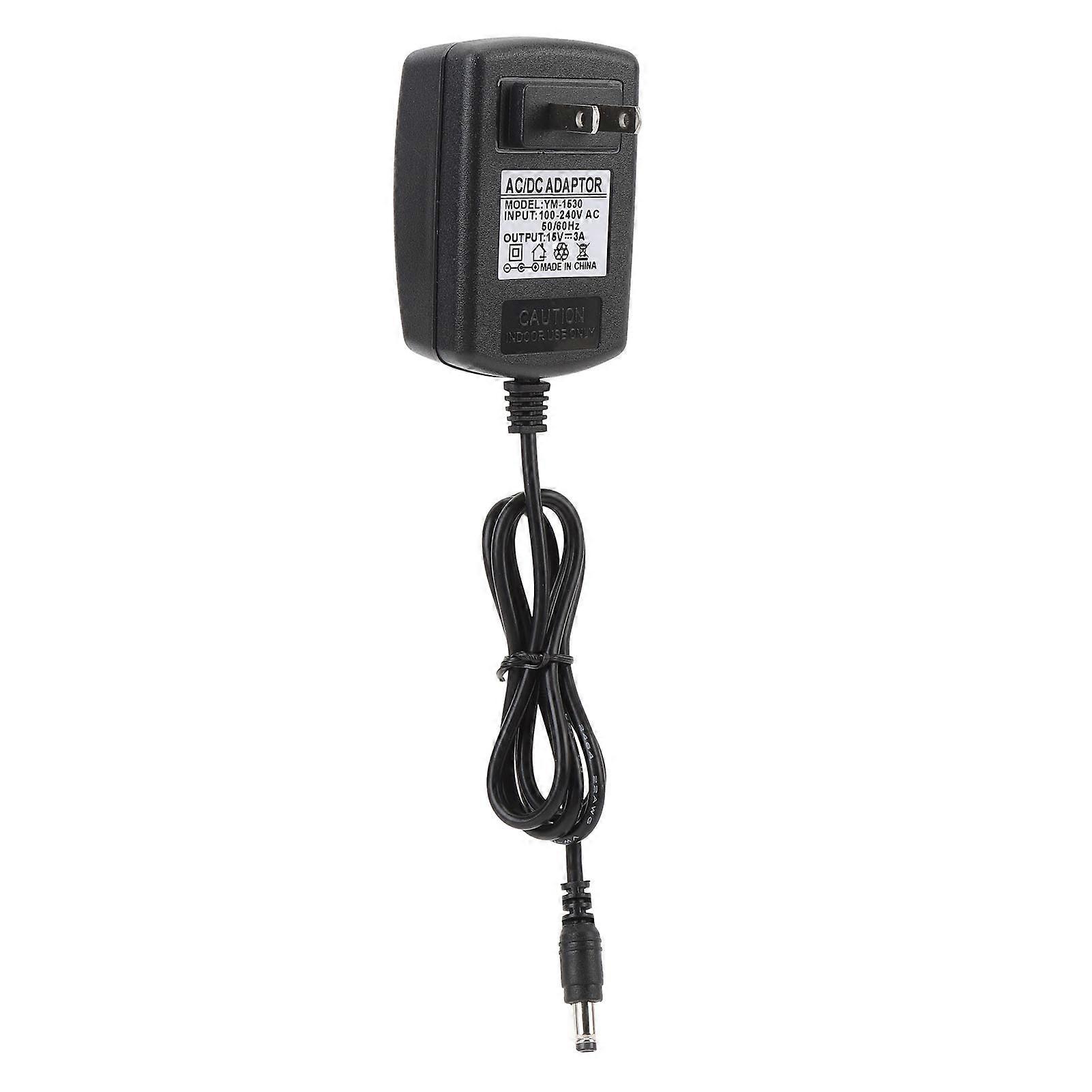 15V 3A DC Power Adapter with 5.5x2.5mm Plug for LED Billboards & Light Strips US Plug