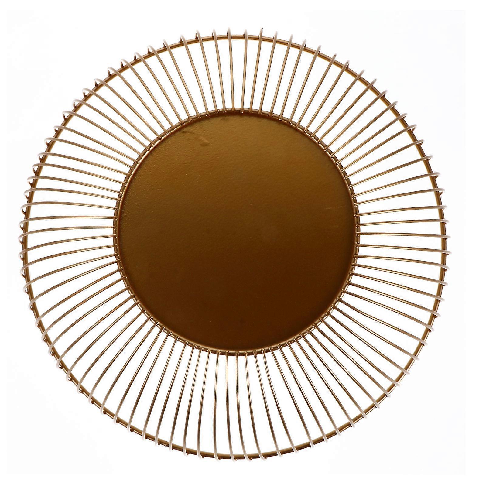 Golden Wire Basket Fruit Bowl for Storage Use Modern Kitchen Decor