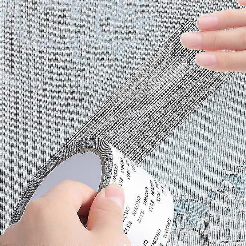 Window Screen Repair Tape Self Adhesive Mesh Tape Net Door Fix Patch Anti Insect Mosquito Mesh Broken Holes Repairing grey-Good