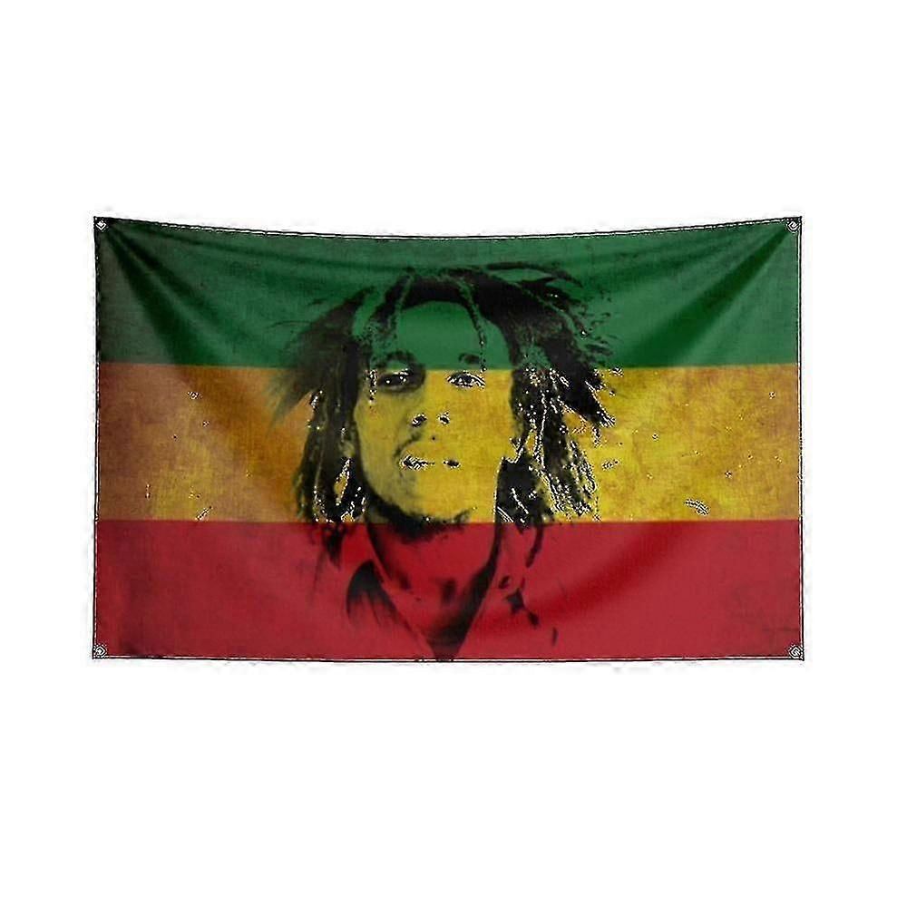 3x5 ft bob marley drapeau jamaïcain polyester bannière impression numérique décor