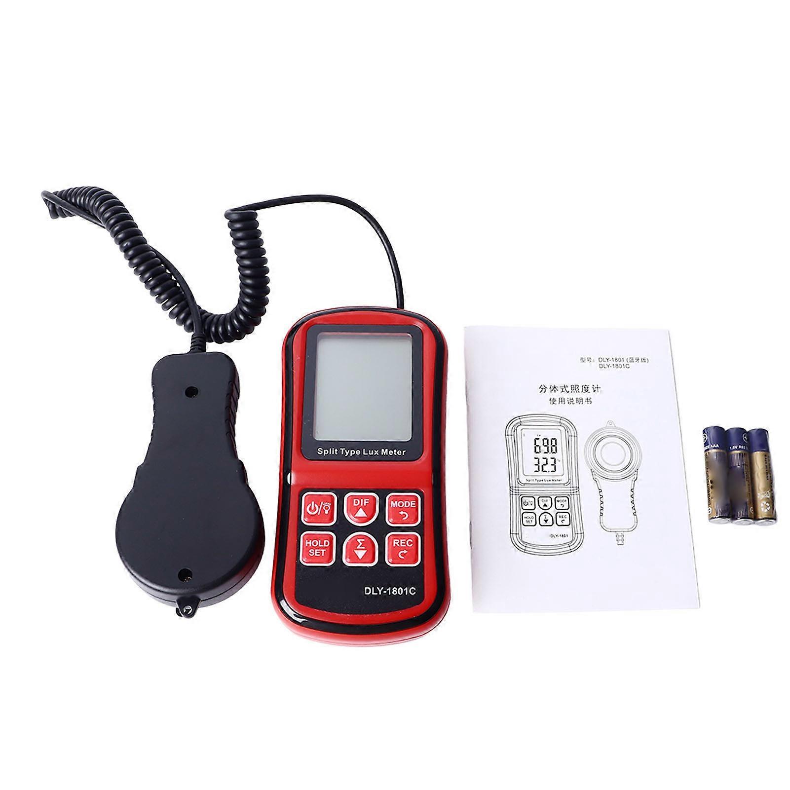 Digital Illuminometer High Sensitivity LCD Backlit Display Portable Luxmeter Light Meter for Garage Office Mall 
