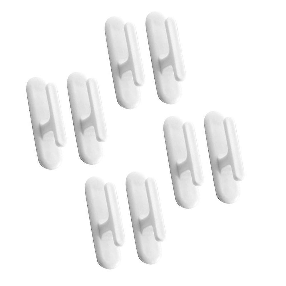 8pcs Self Adhesive Blind Cord Holder Hooks for Window Blinds – Smooth Surface Cord Winders for Bedroom, Living Room, or Office Curtains – White