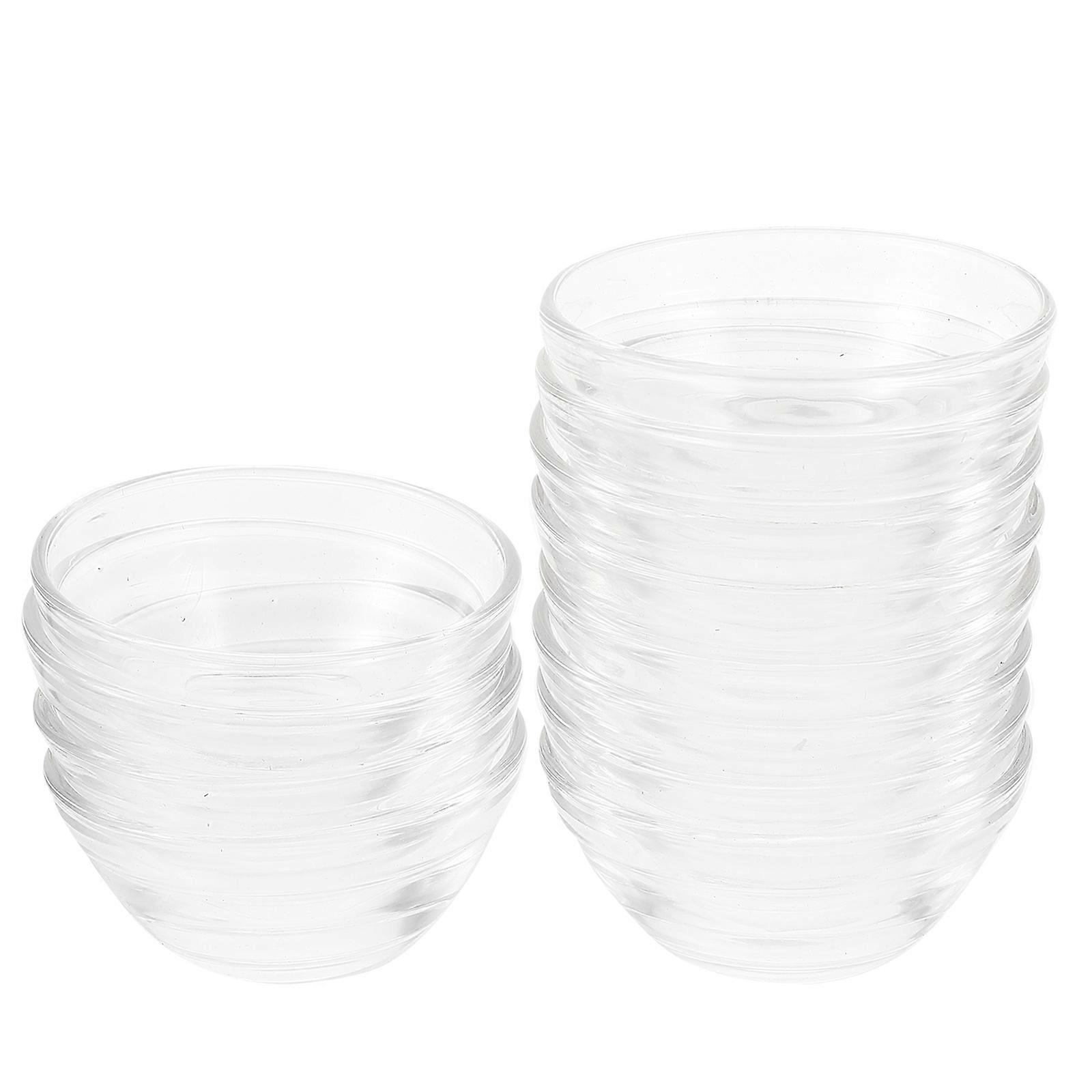 Transparent Glass Cake Mold Set for Storage and Pudding 12pcs with Smooth Safe Design