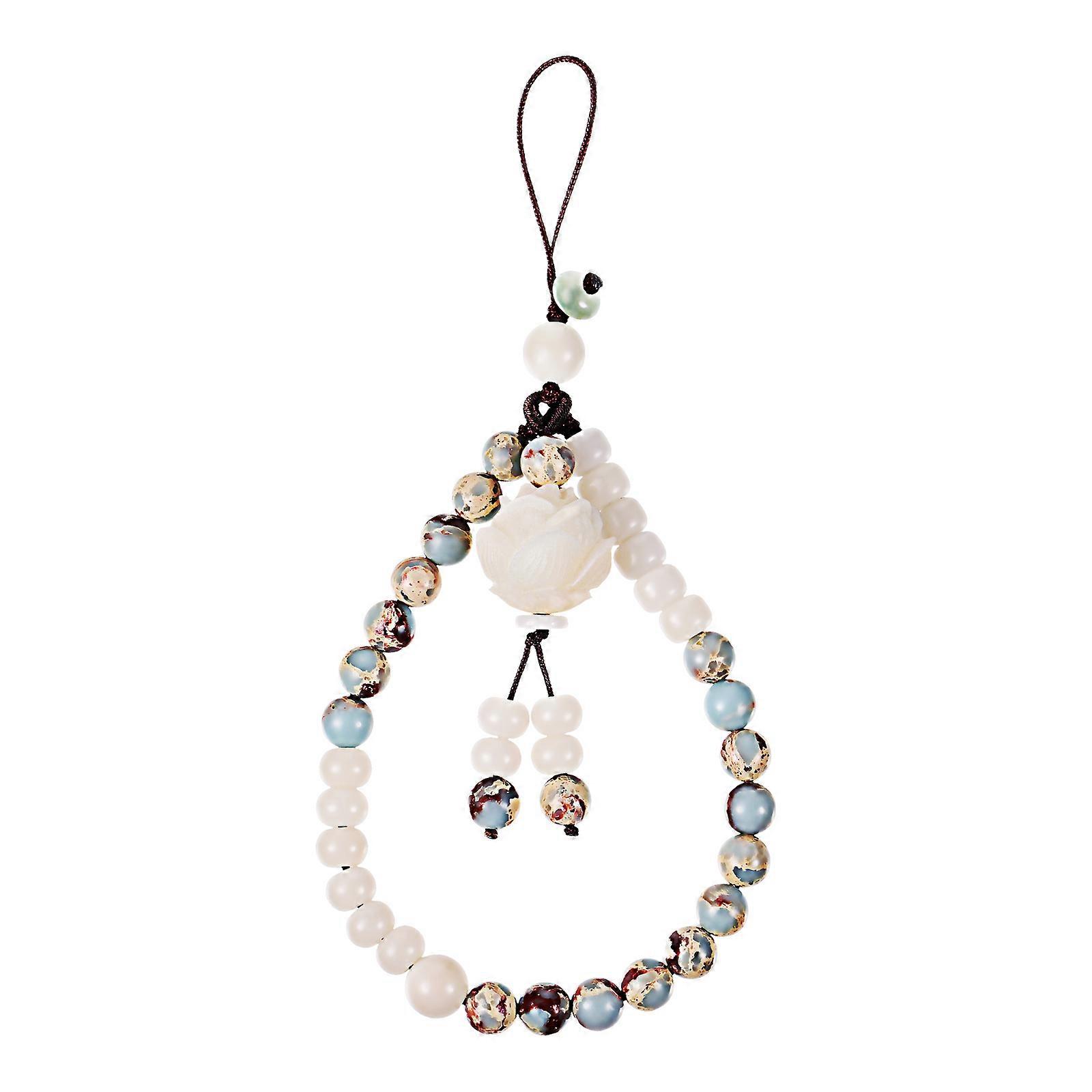 Beaded Phone Strap Wristlet for Women Polyester Material Keeps Lightweight