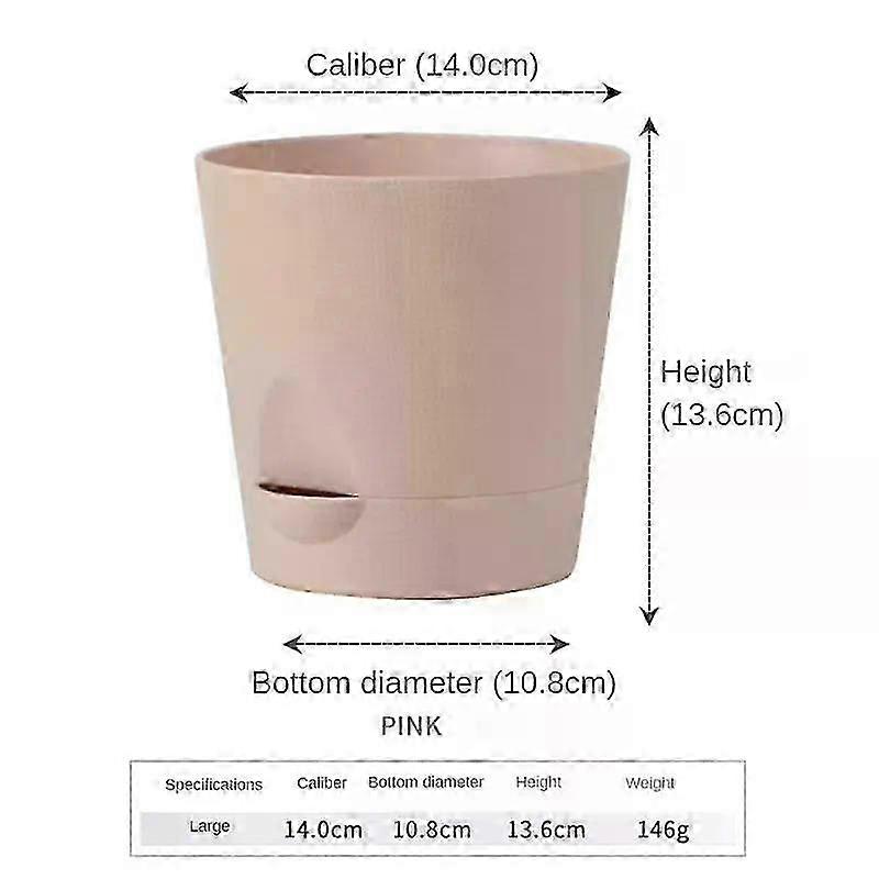 2025 Round Plastic Planting Flower Pot Table Top Self-absorbing Water Succulent Asparagus Mini Breathable Lazy Breathable Planters
