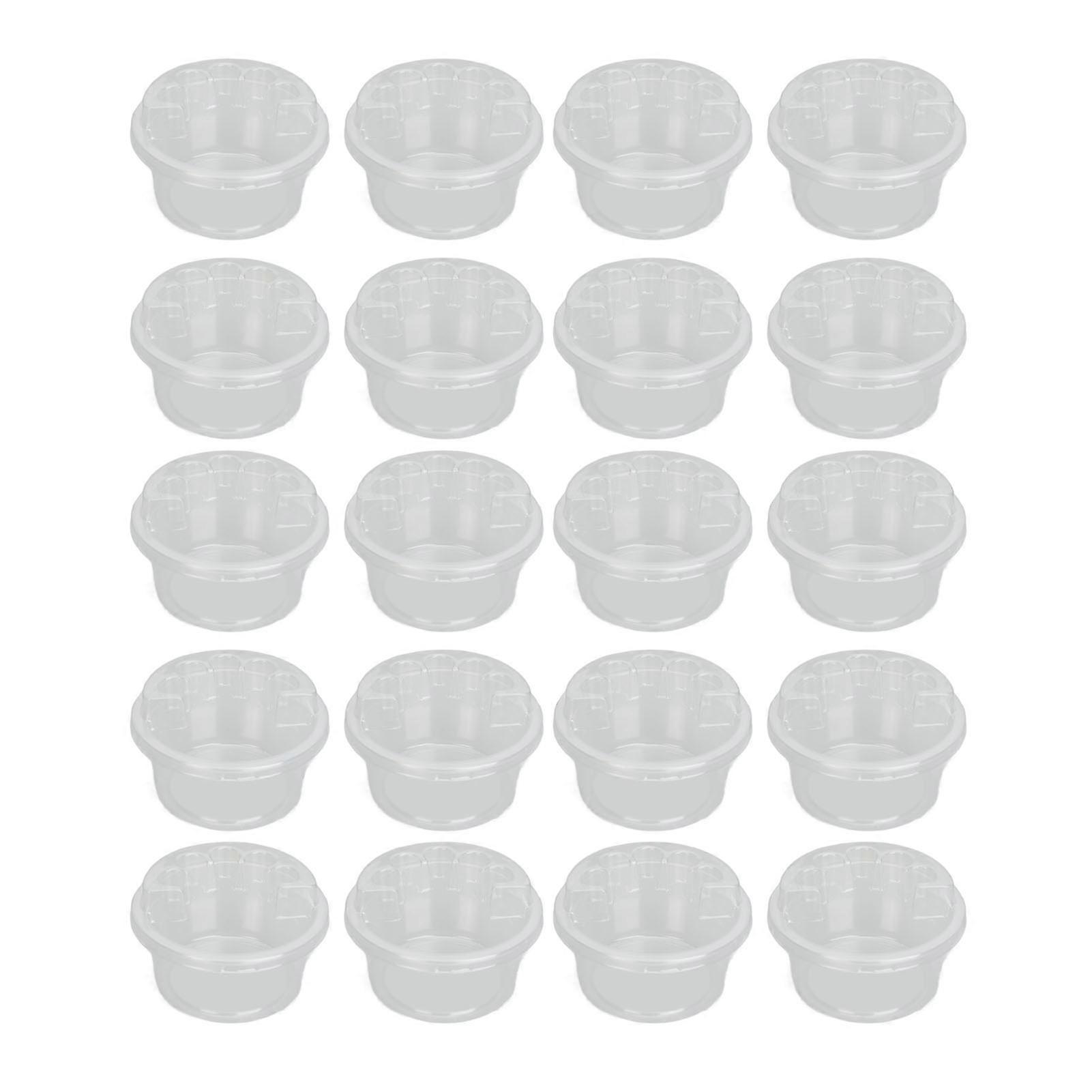 Lot de 20 porte-aiguilles jetables pour cartouches de tatouage, gobelet de nettoyage avec support