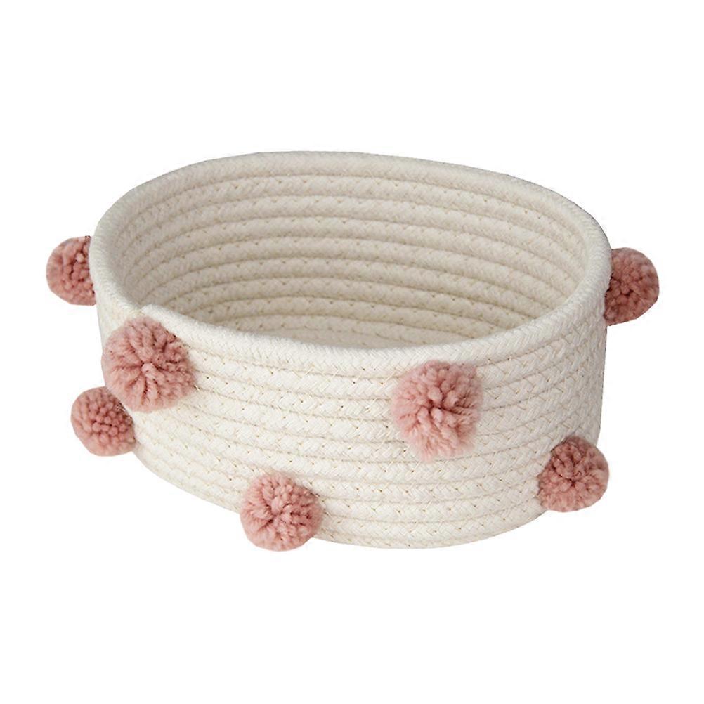 Cotton Rope Woven Storage Basket Organizer for Dressing Table – Smooth Surface, Nordic Design, Holds Jewelry & Personal Items